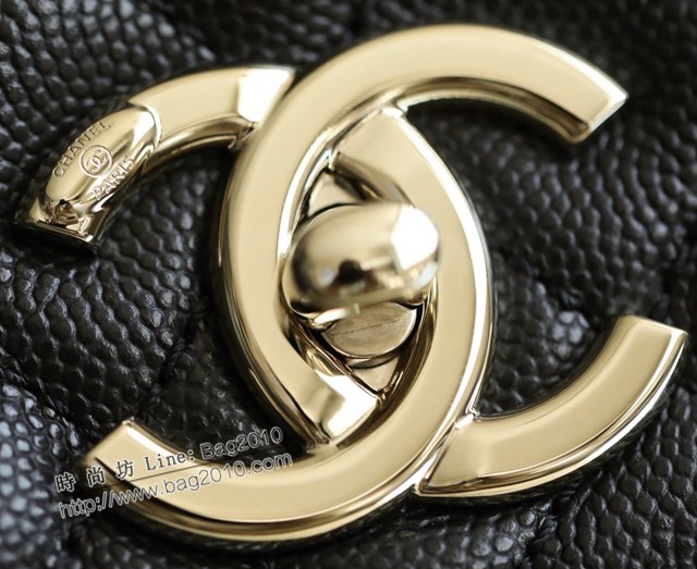 Chanel專櫃新款中號全新系列黑色/棗紅蜥蜴紋手腕手提女包 香奈兒鏈條肩背包 djc5251